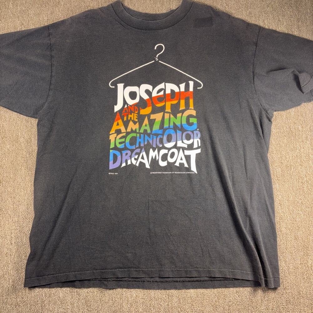 Vintage 1991 Joseph And The Amazing Technicolor Dreamcoat T-shirt XL Black